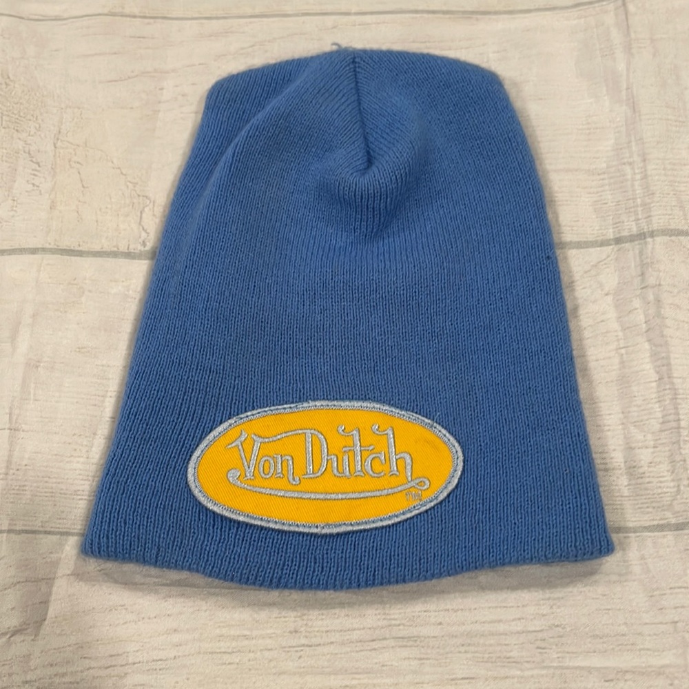 Von Dutch NWOT beanie Blue & Yellow